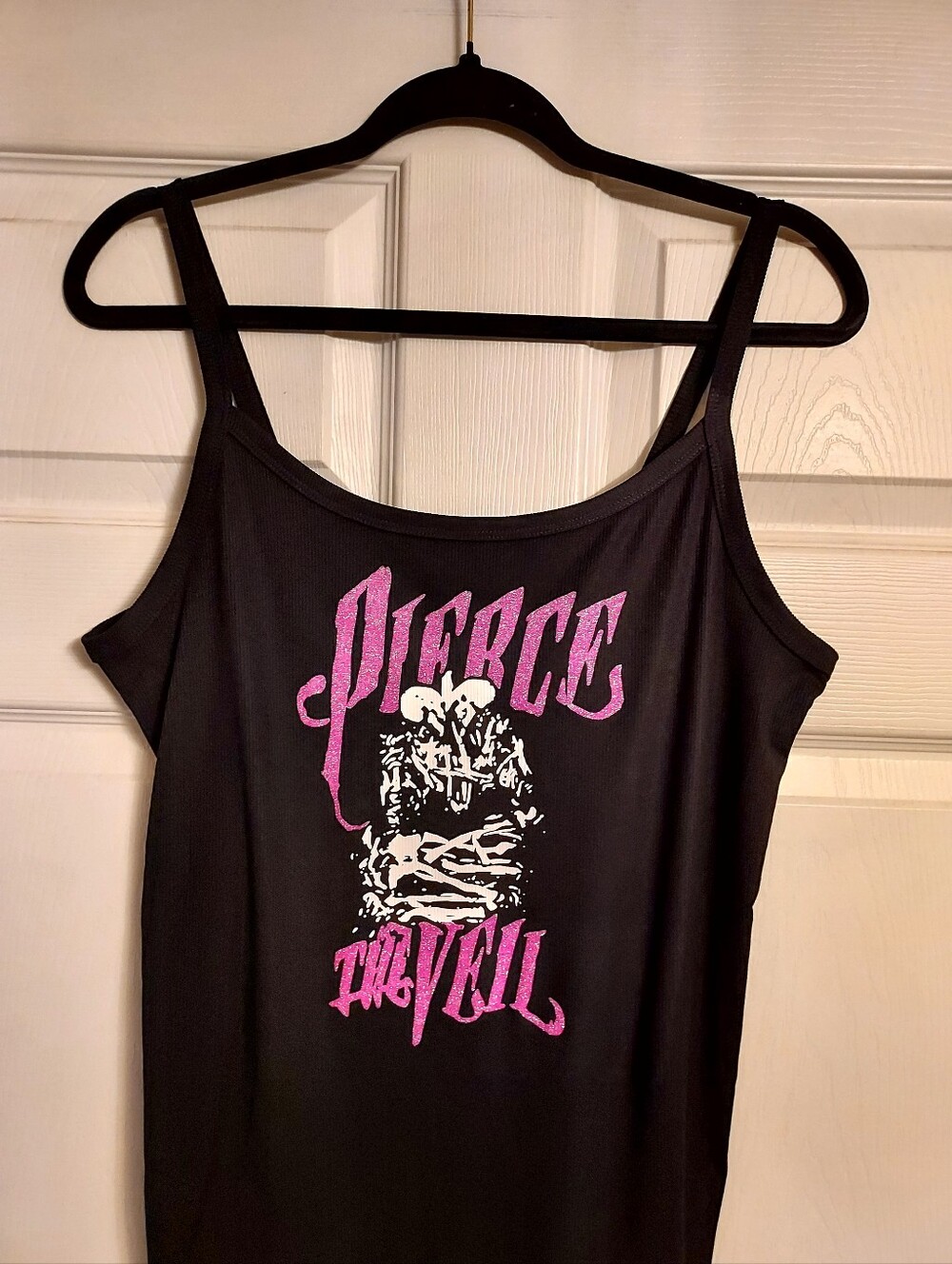 Pierce the veil misadventures shirt collide with the sky pink glitter Tank Top